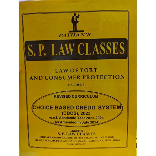 SP Law Classes Notes on Law of Torts and Consumer Protection Act for BALLB & LLB  LCC 0803 as per 2023-24 SPPU CBCS Pattern by Prof. A. U. Pathan Sir